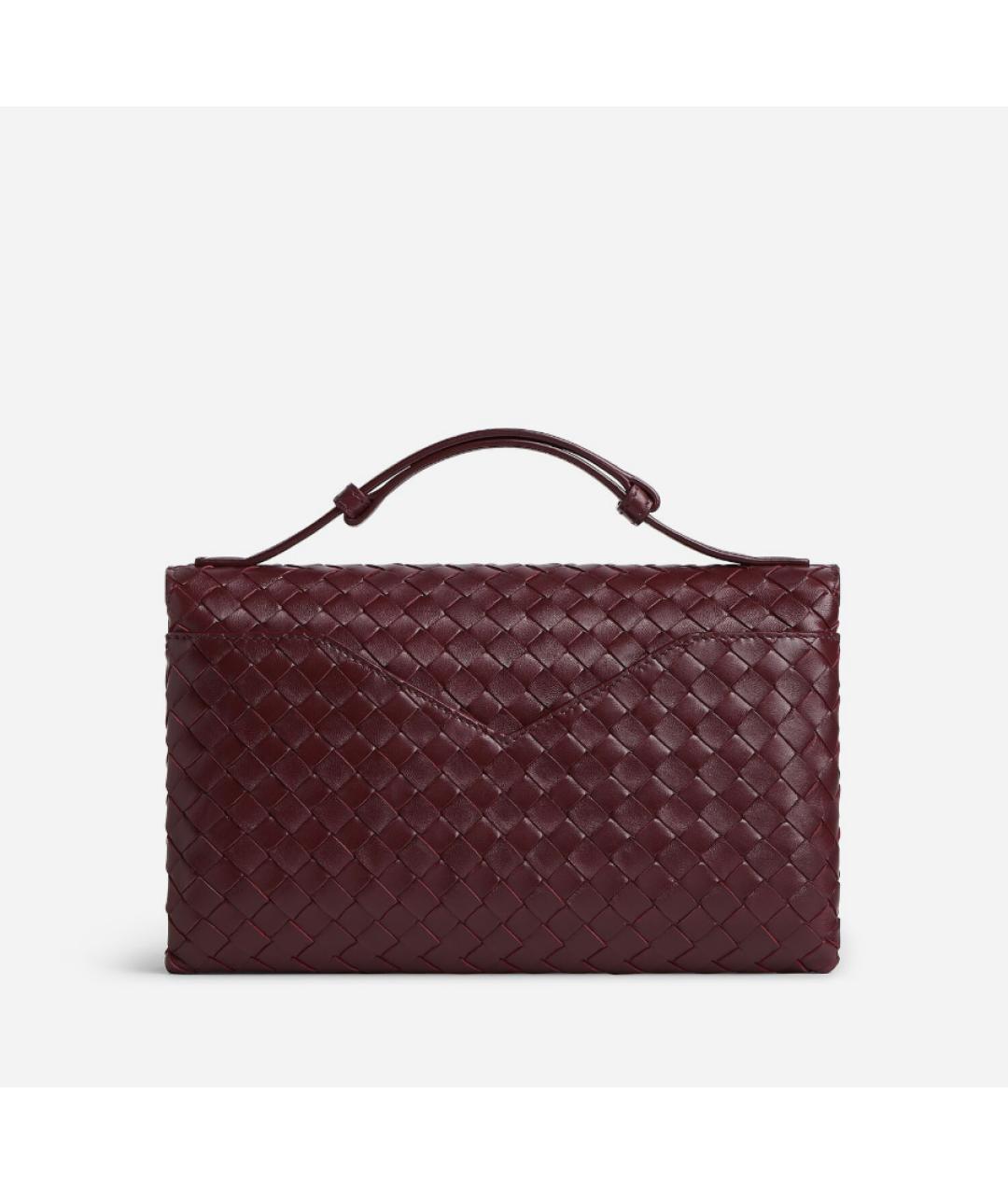 BOTTEGA VENETA Бордовая кожаная сумка через плечо, фото 2