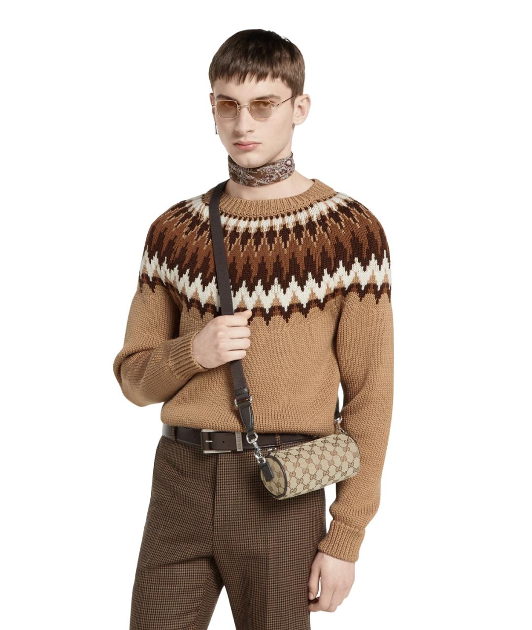 GUCCI Бежевая сумка на плечо, фото 6