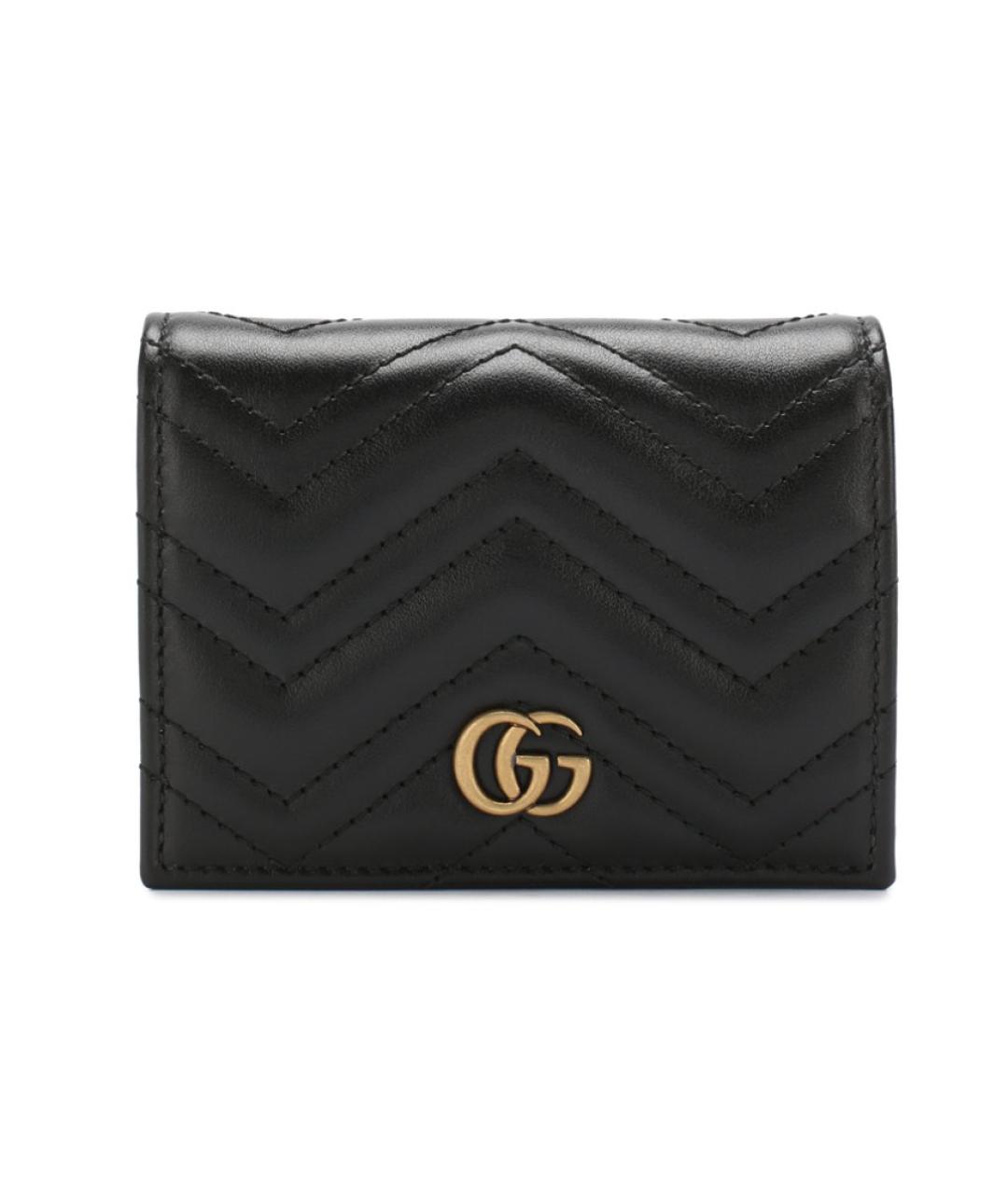 GUCCI Черный кожаный кардхолдер, фото 1