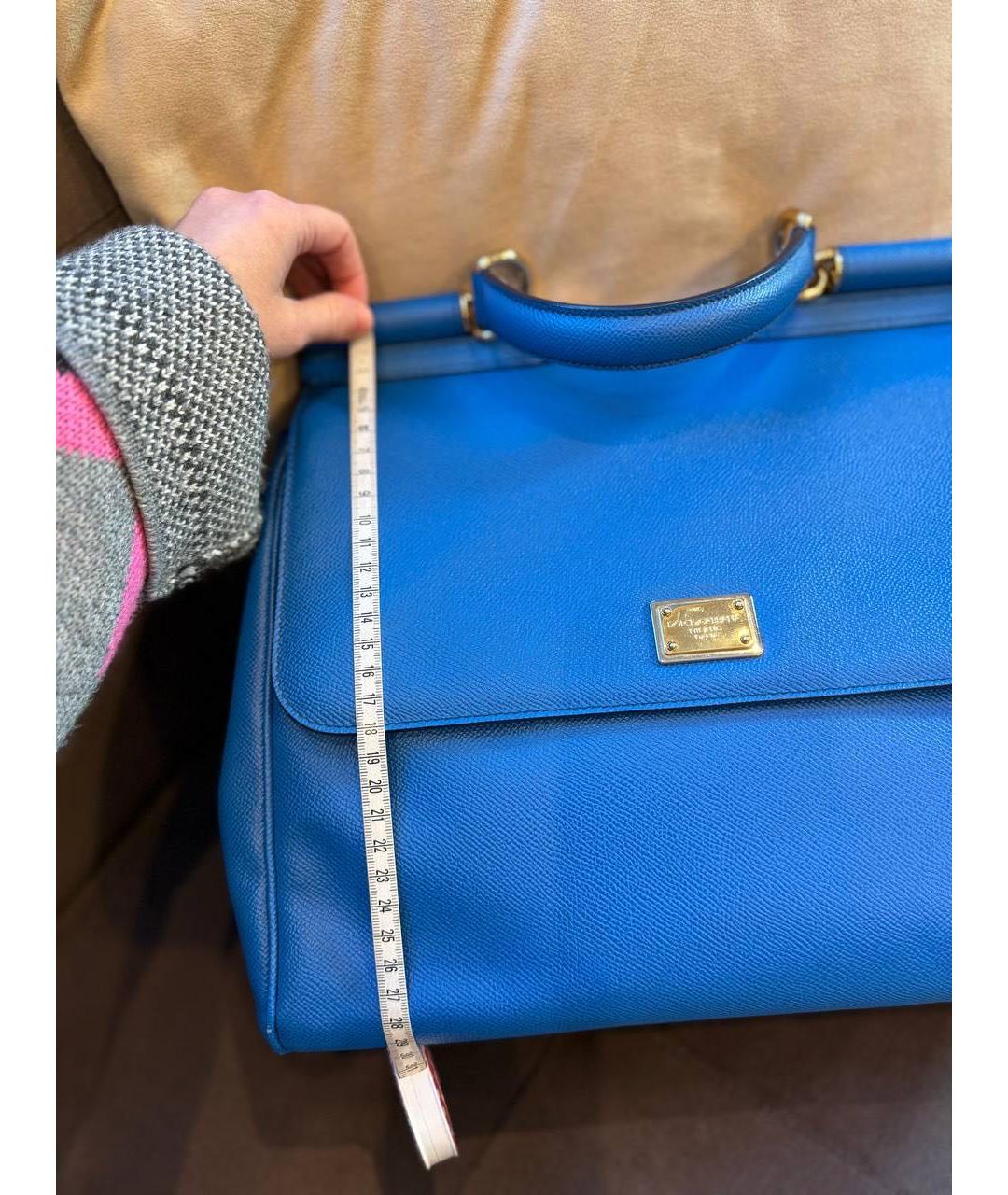DOLCE&GABBANA Синяя сумка с короткими ручками, фото 7