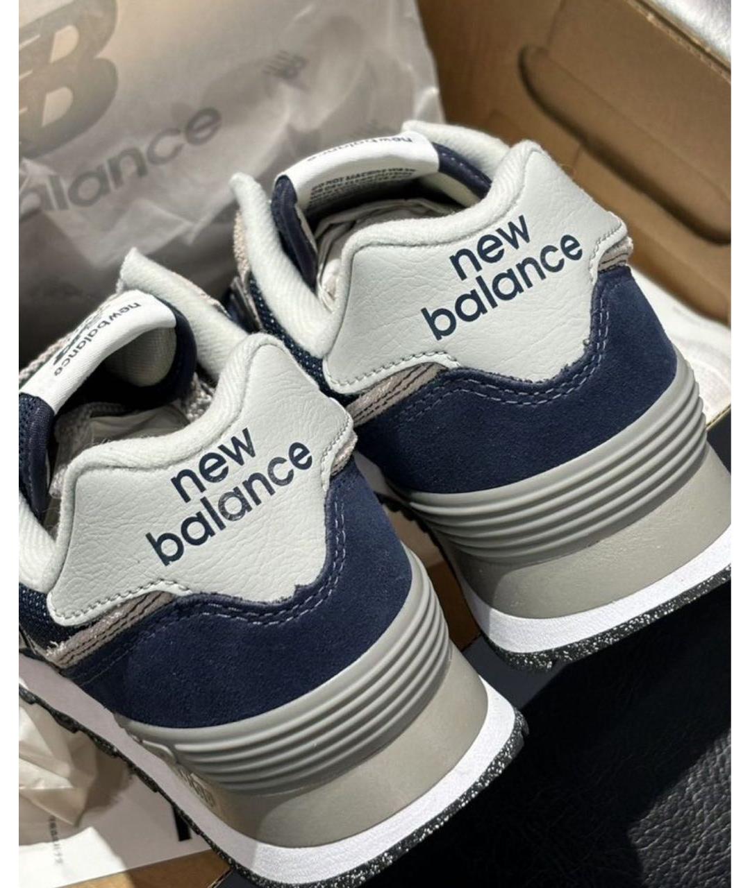 NEW BALANCE Темно-синие замшевые низкие кроссовки / кеды, фото 8