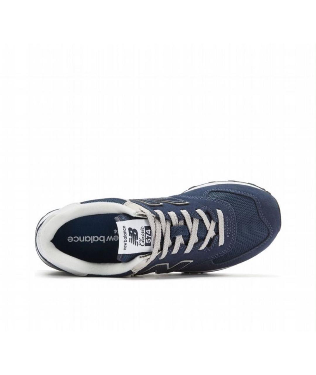 NEW BALANCE Темно-синие замшевые низкие кроссовки / кеды, фото 3