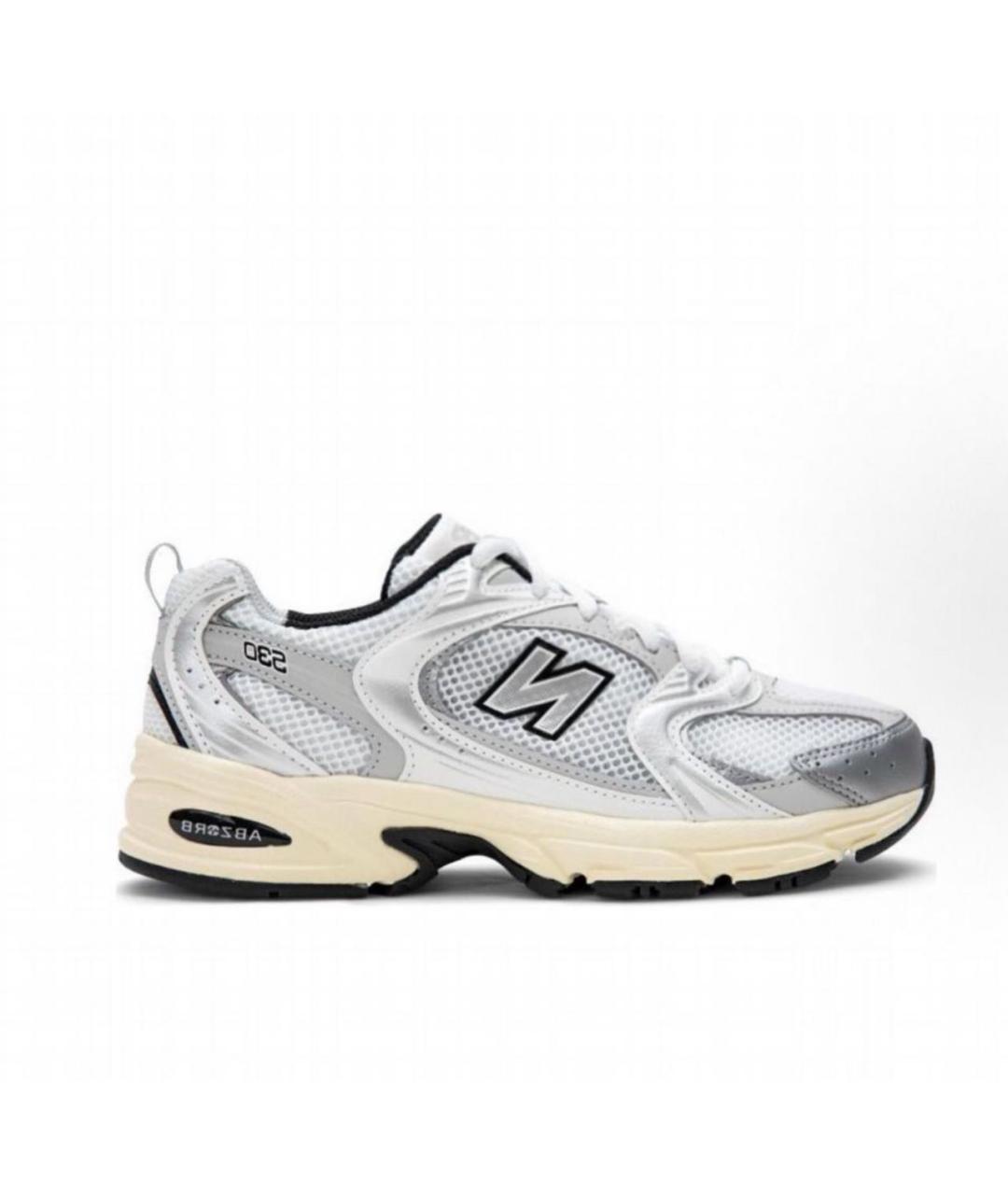 NEW BALANCE Серебряные текстильные низкие кроссовки / кеды, фото 9