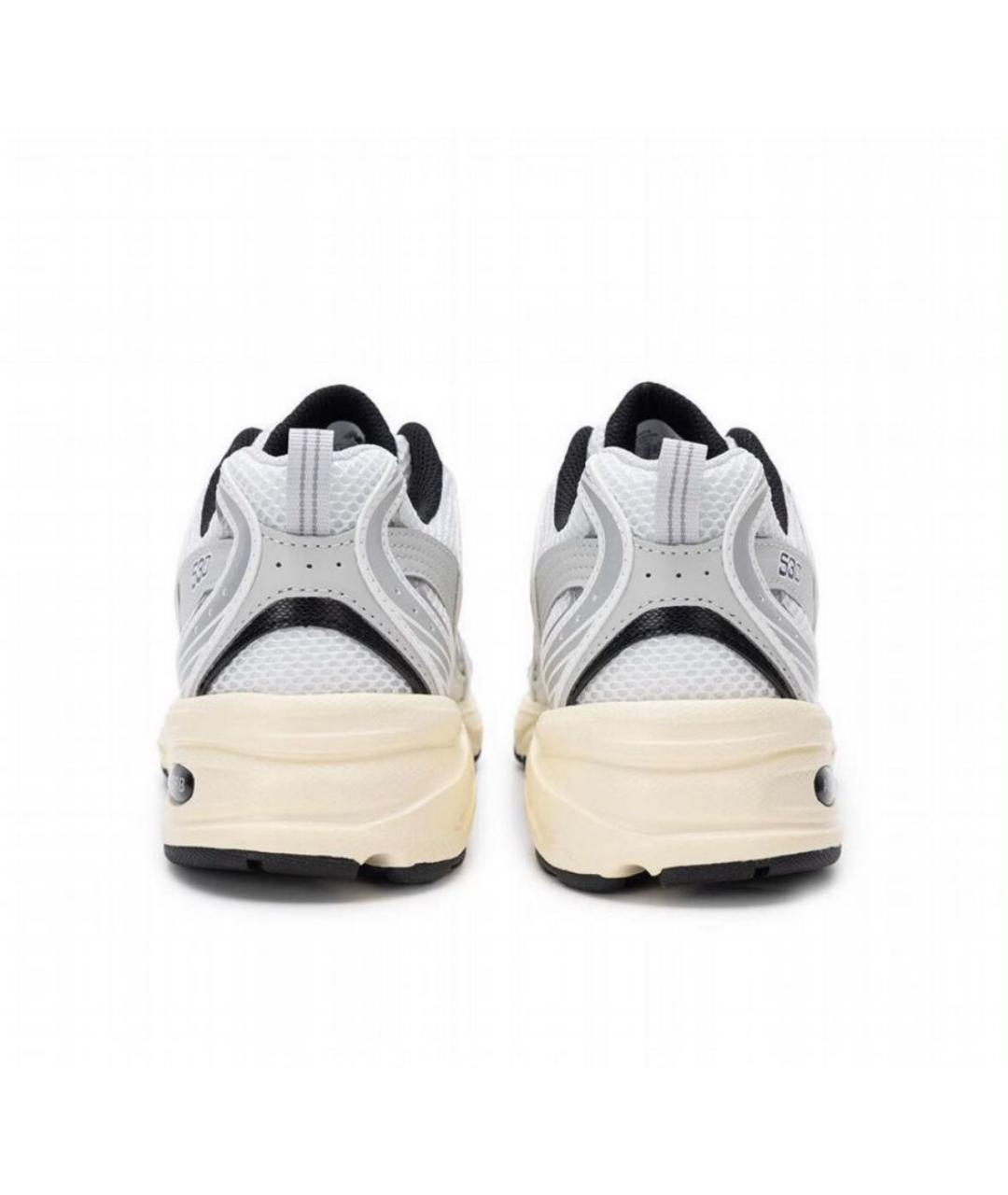 NEW BALANCE Серебряные текстильные низкие кроссовки / кеды, фото 4