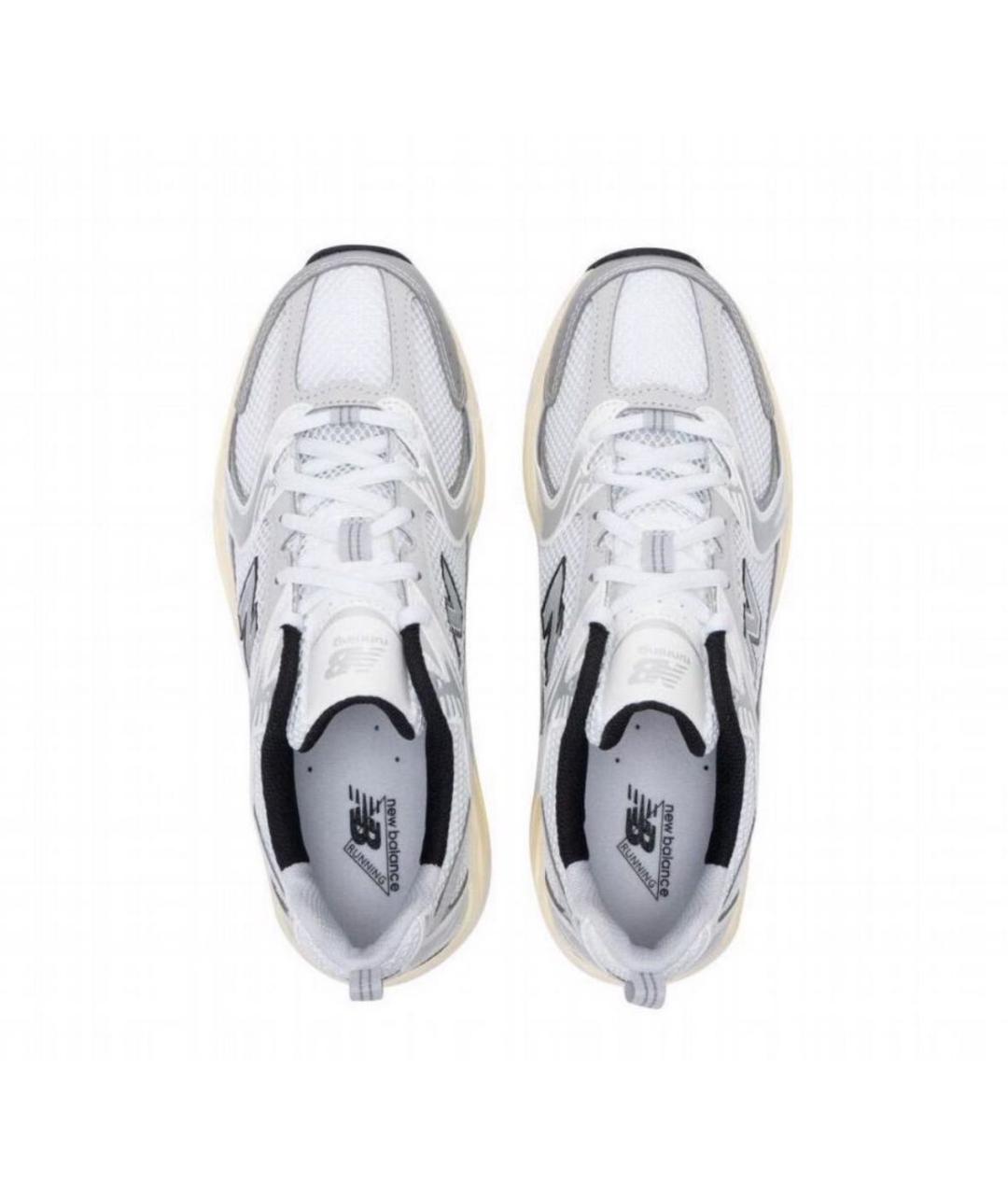 NEW BALANCE Серебряные текстильные низкие кроссовки / кеды, фото 3