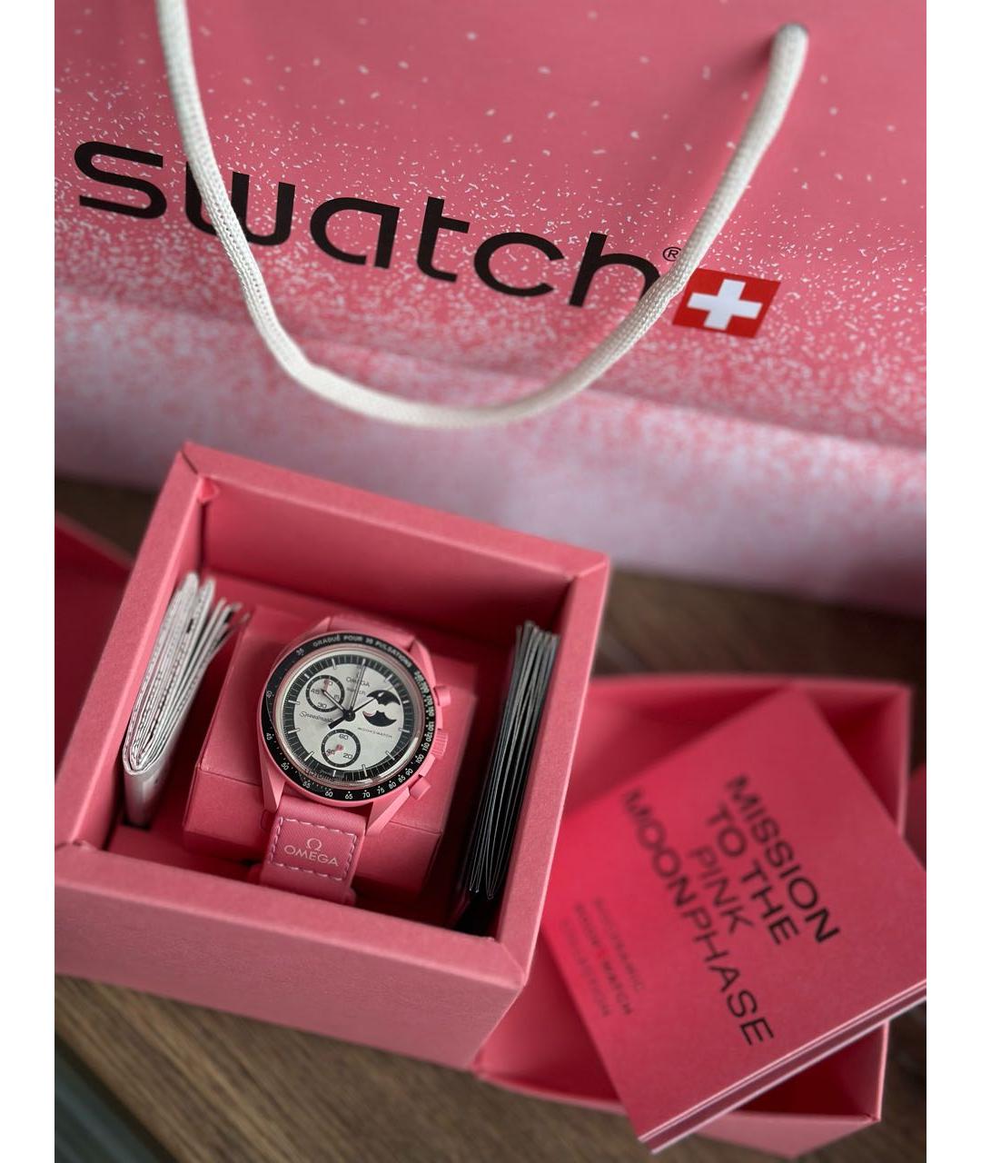 OMEGA Розовые часы, фото 5