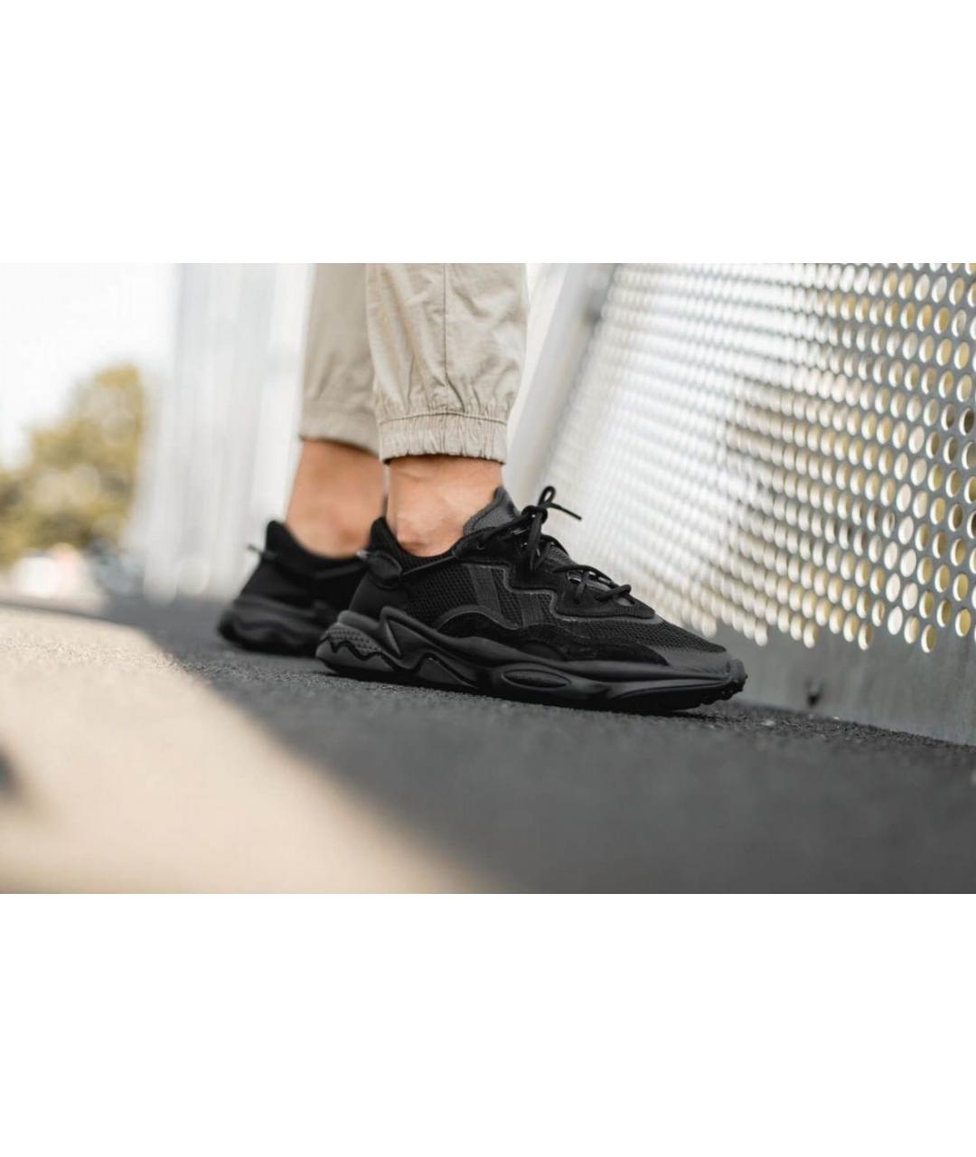 ADIDAS Черные текстильные низкие кроссовки / кеды, фото 8