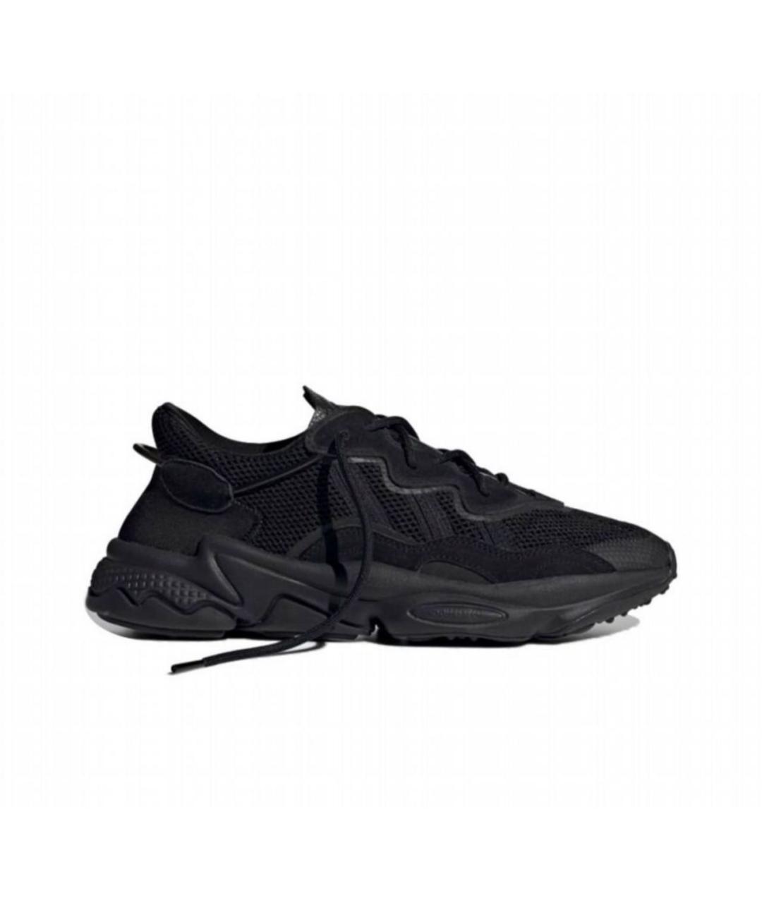 ADIDAS Черные текстильные низкие кроссовки / кеды, фото 1
