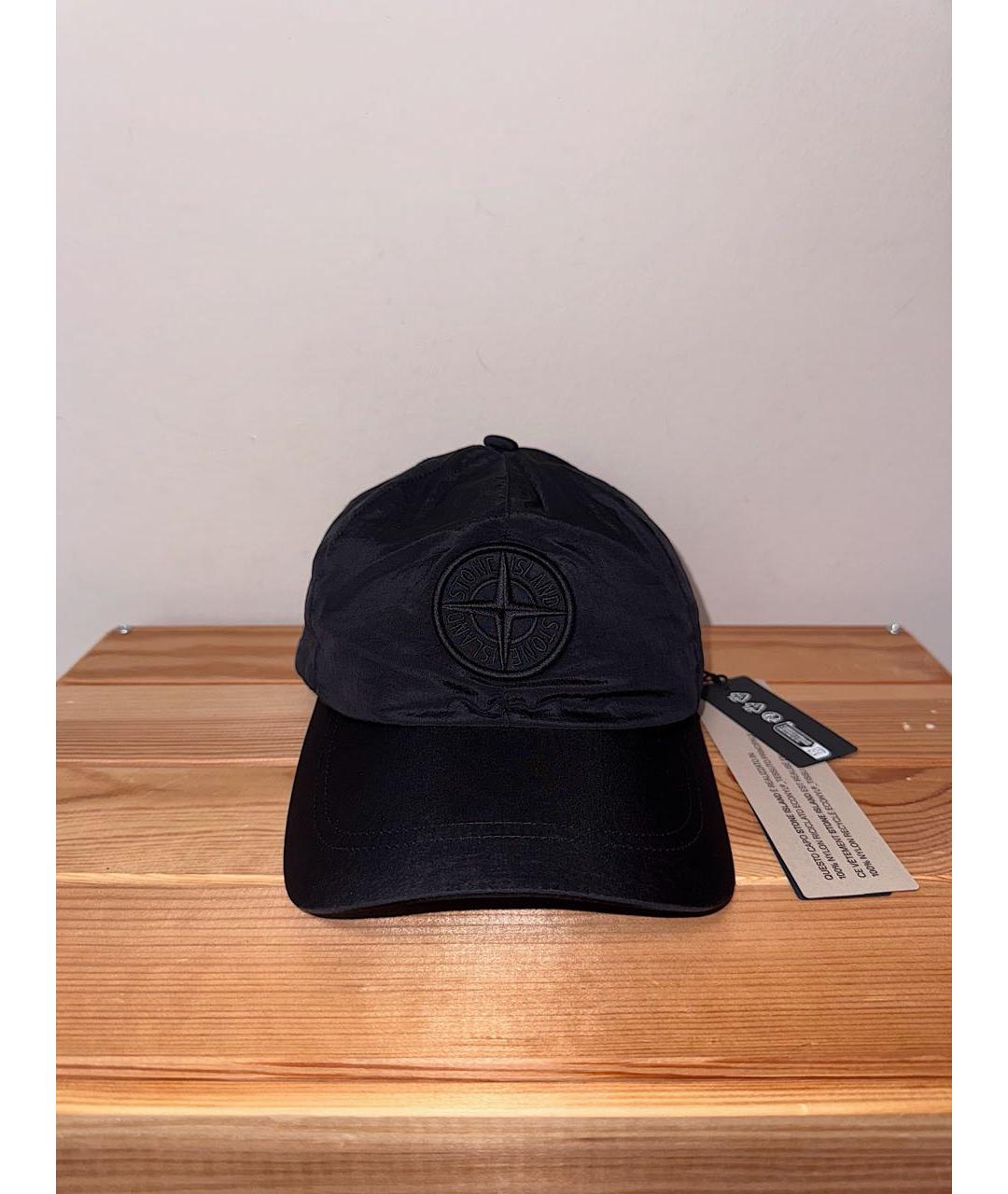STONE ISLAND Черная синтетическая кепка/бейсболка, фото 2