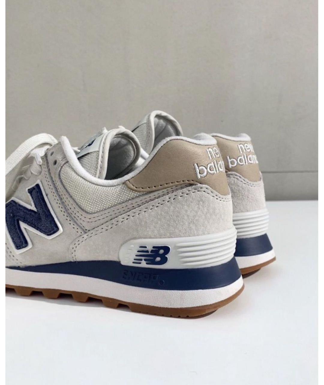 NEW BALANCE Серые замшевые низкие кроссовки / кеды, фото 6