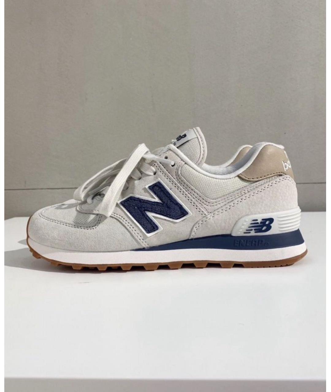 NEW BALANCE Серые замшевые низкие кроссовки / кеды, фото 8