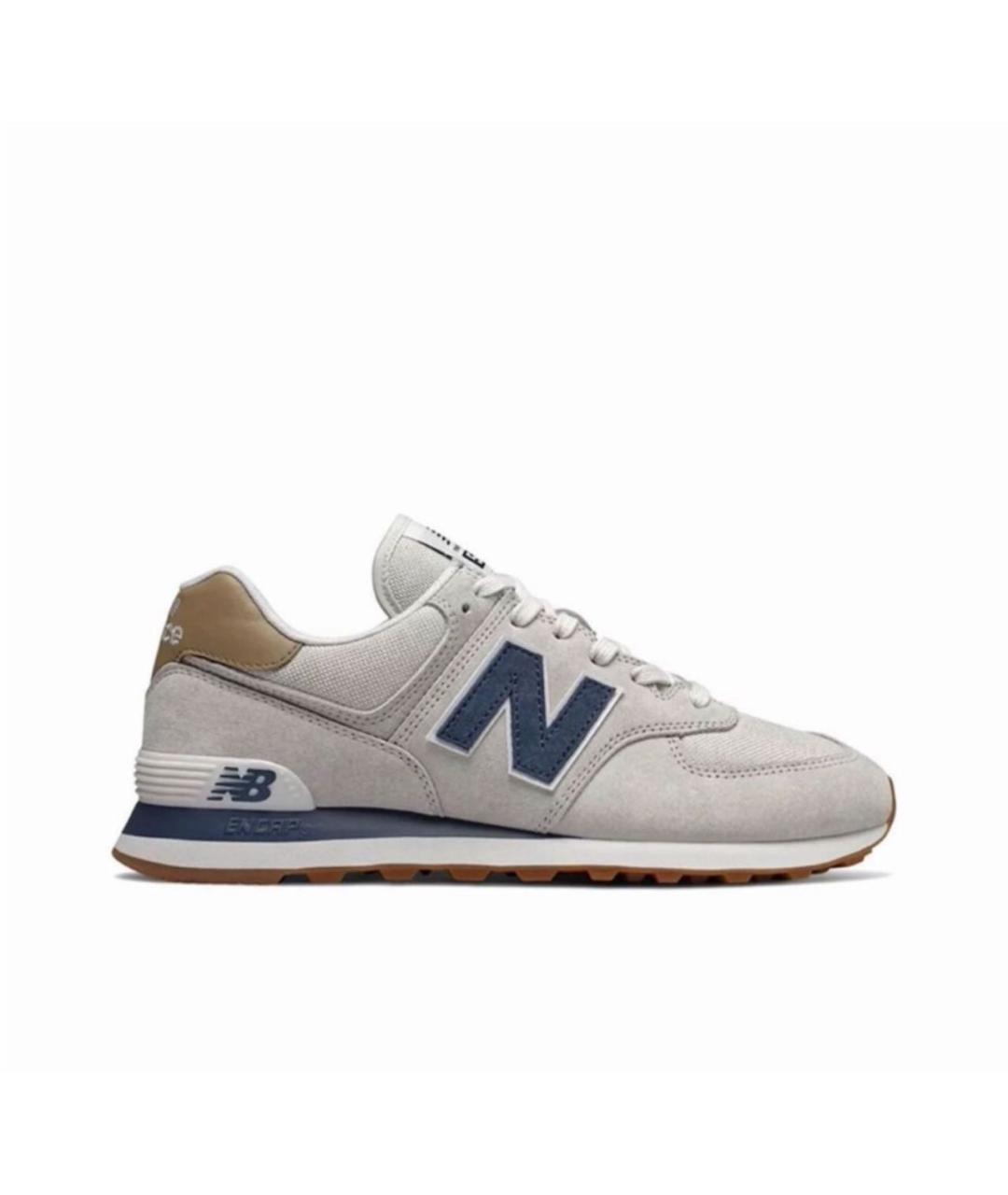 NEW BALANCE Серые замшевые низкие кроссовки / кеды, фото 1