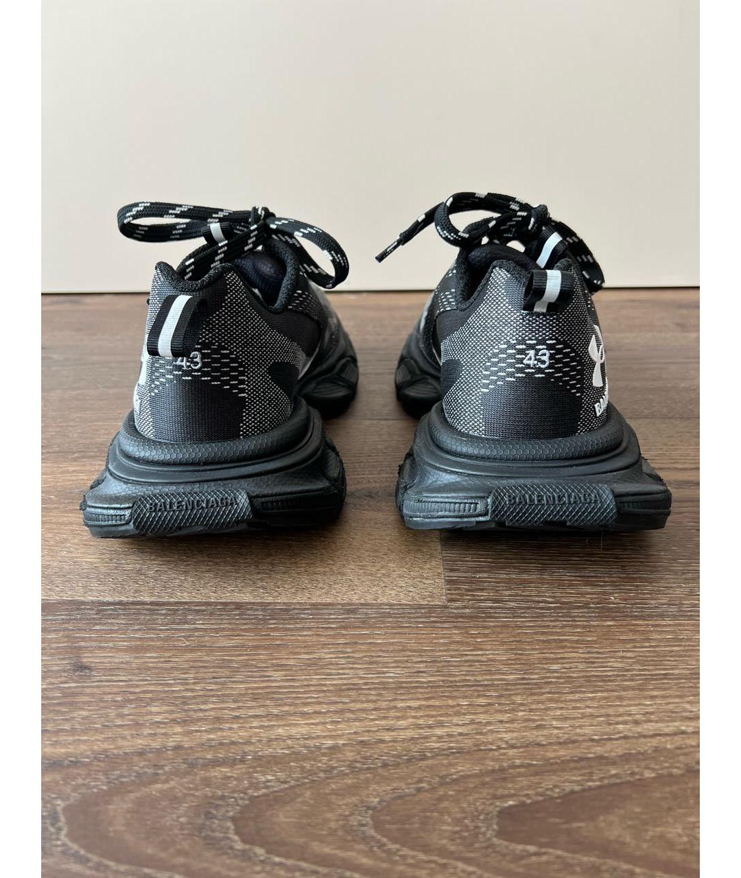 BALENCIAGA Черные низкие кроссовки / кеды, фото 4