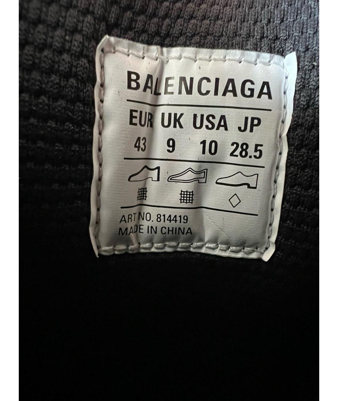BALENCIAGA Черные низкие кроссовки / кеды, фото 5