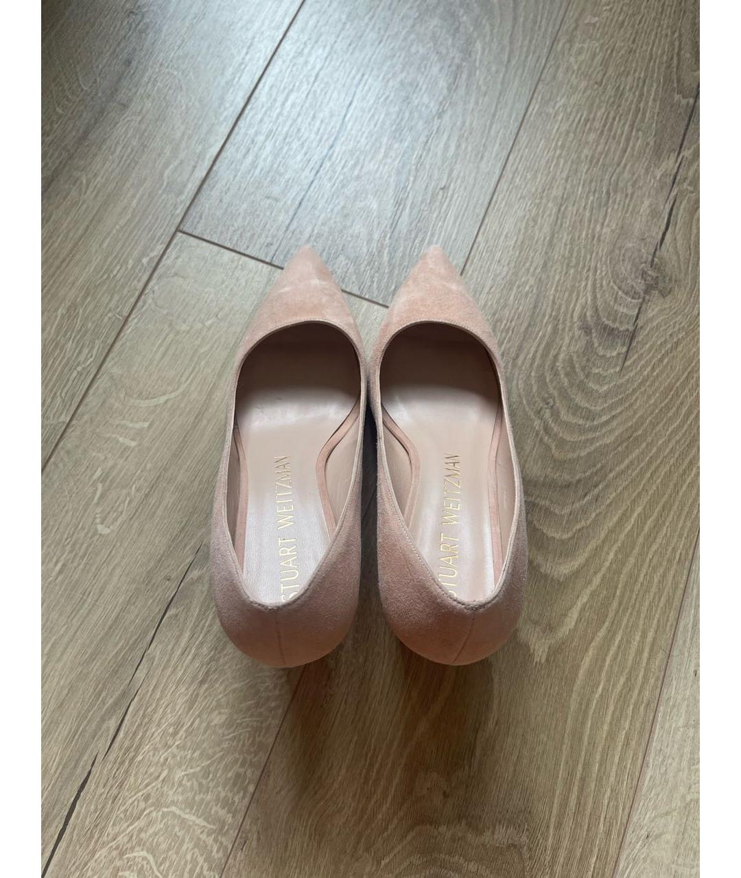 STUART WEITZMAN Розовые замшевые туфли, фото 3