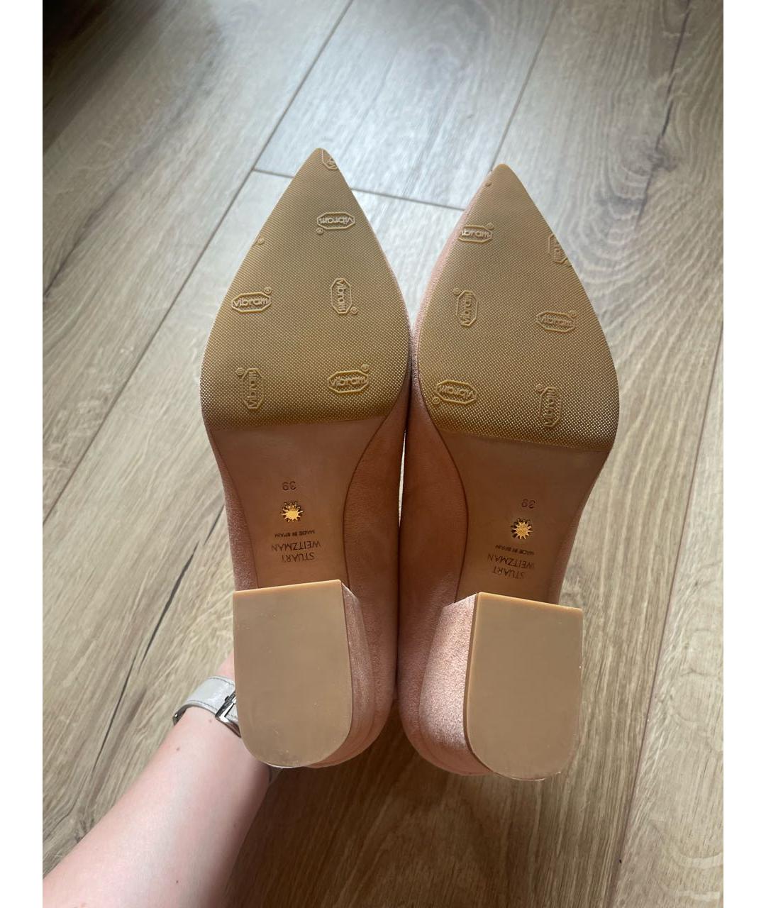 STUART WEITZMAN Розовые замшевые туфли, фото 5