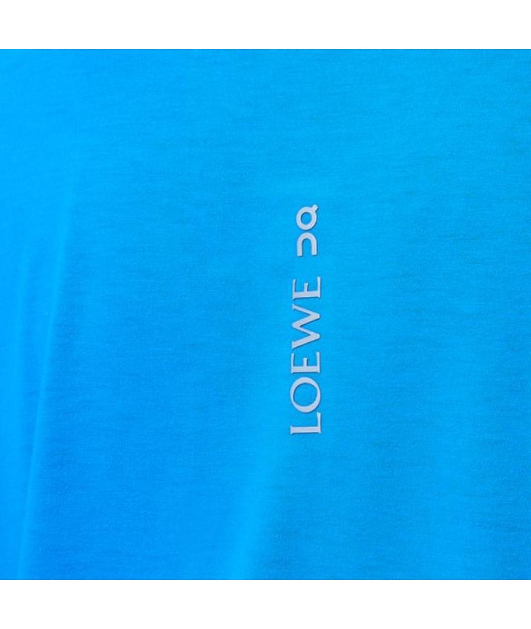 LOEWE Синяя хлопковая футболка, фото 3