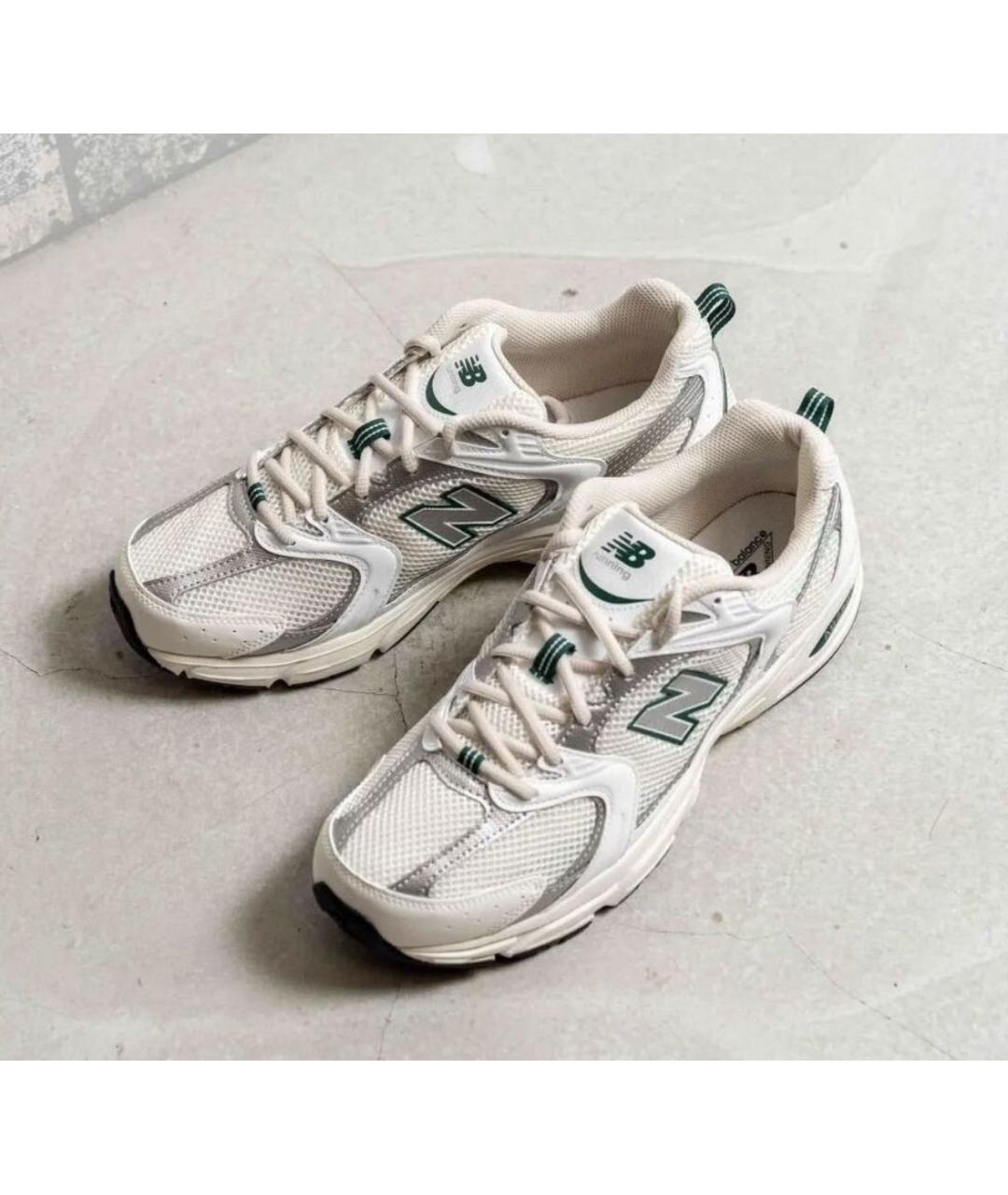 NEW BALANCE Бежевые текстильные низкие кроссовки / кеды, фото 6