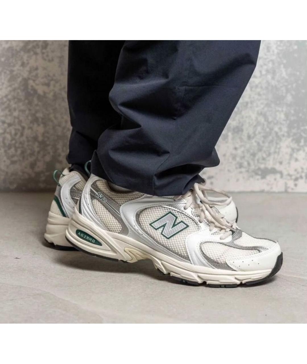 NEW BALANCE Бежевые текстильные низкие кроссовки / кеды, фото 7