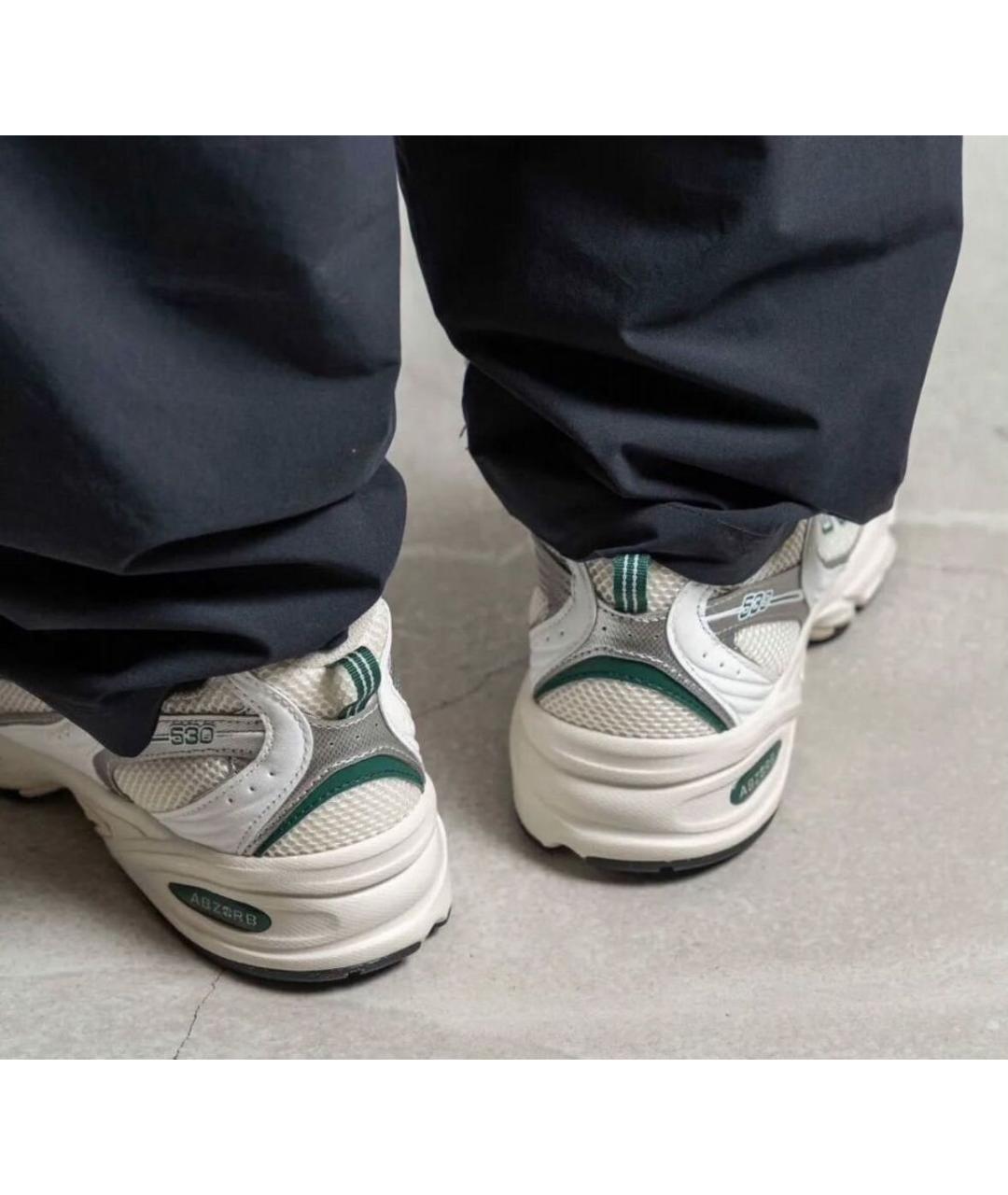 NEW BALANCE Бежевые текстильные низкие кроссовки / кеды, фото 8