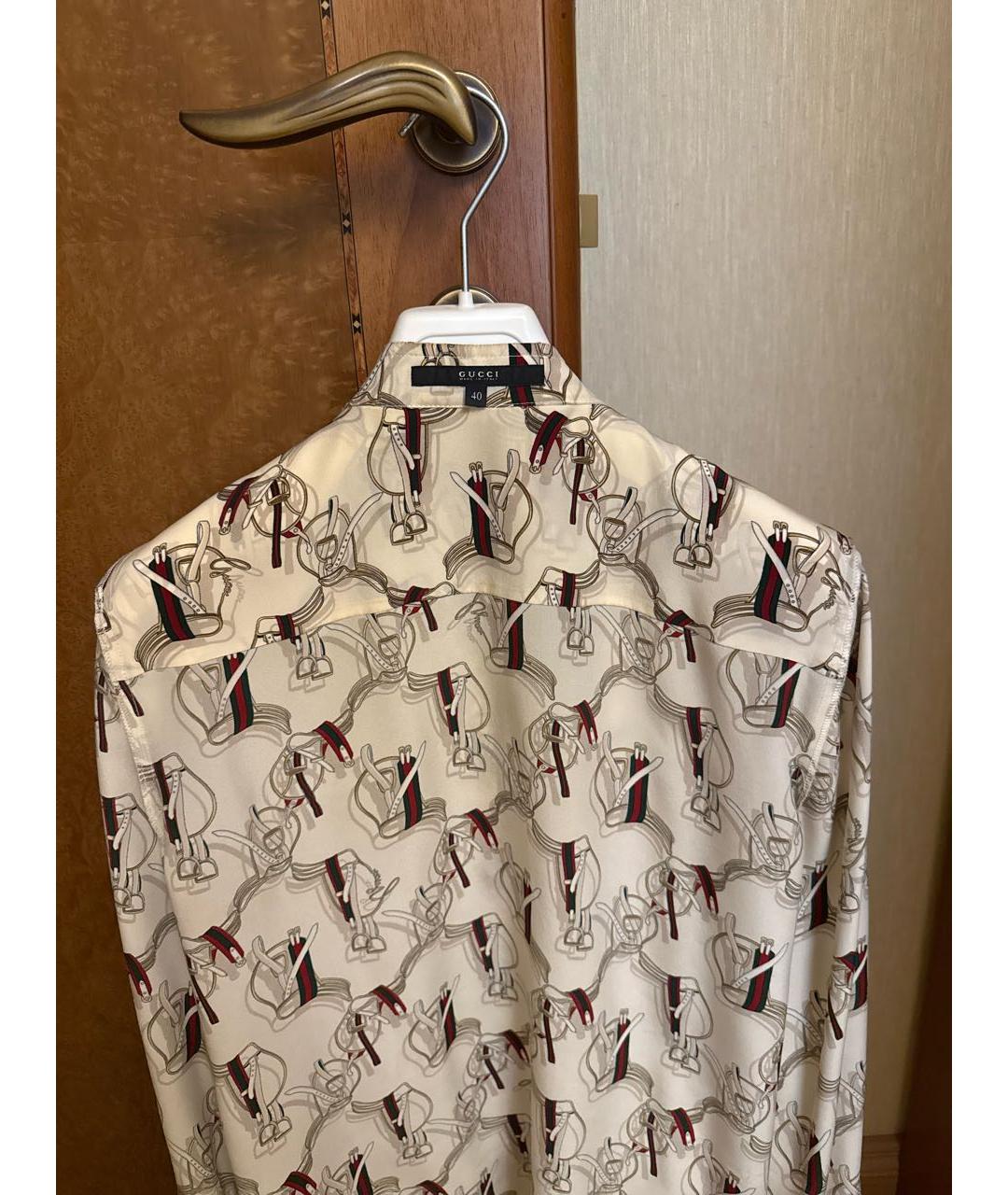 GUCCI Мульти шелковая блузы, фото 3