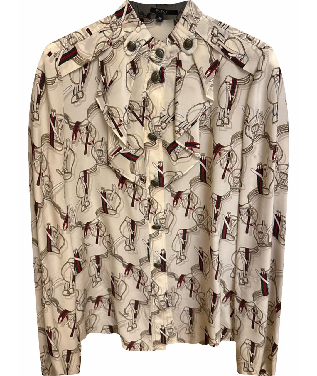 GUCCI Мульти шелковая блузы, фото 1