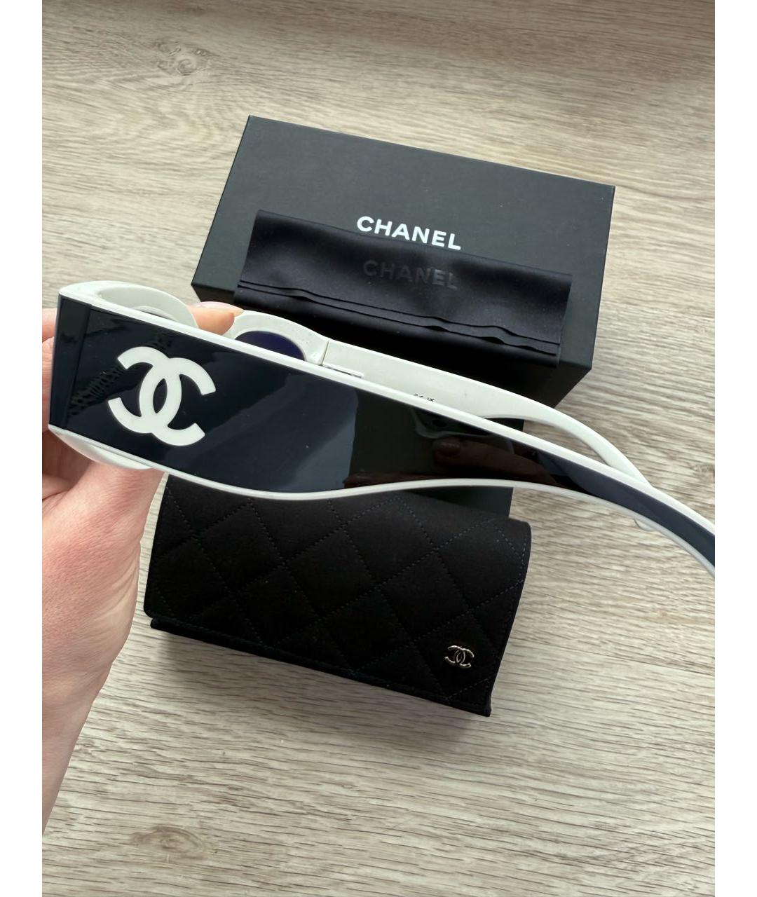 CHANEL Черные пластиковые солнцезащитные очки, фото 6
