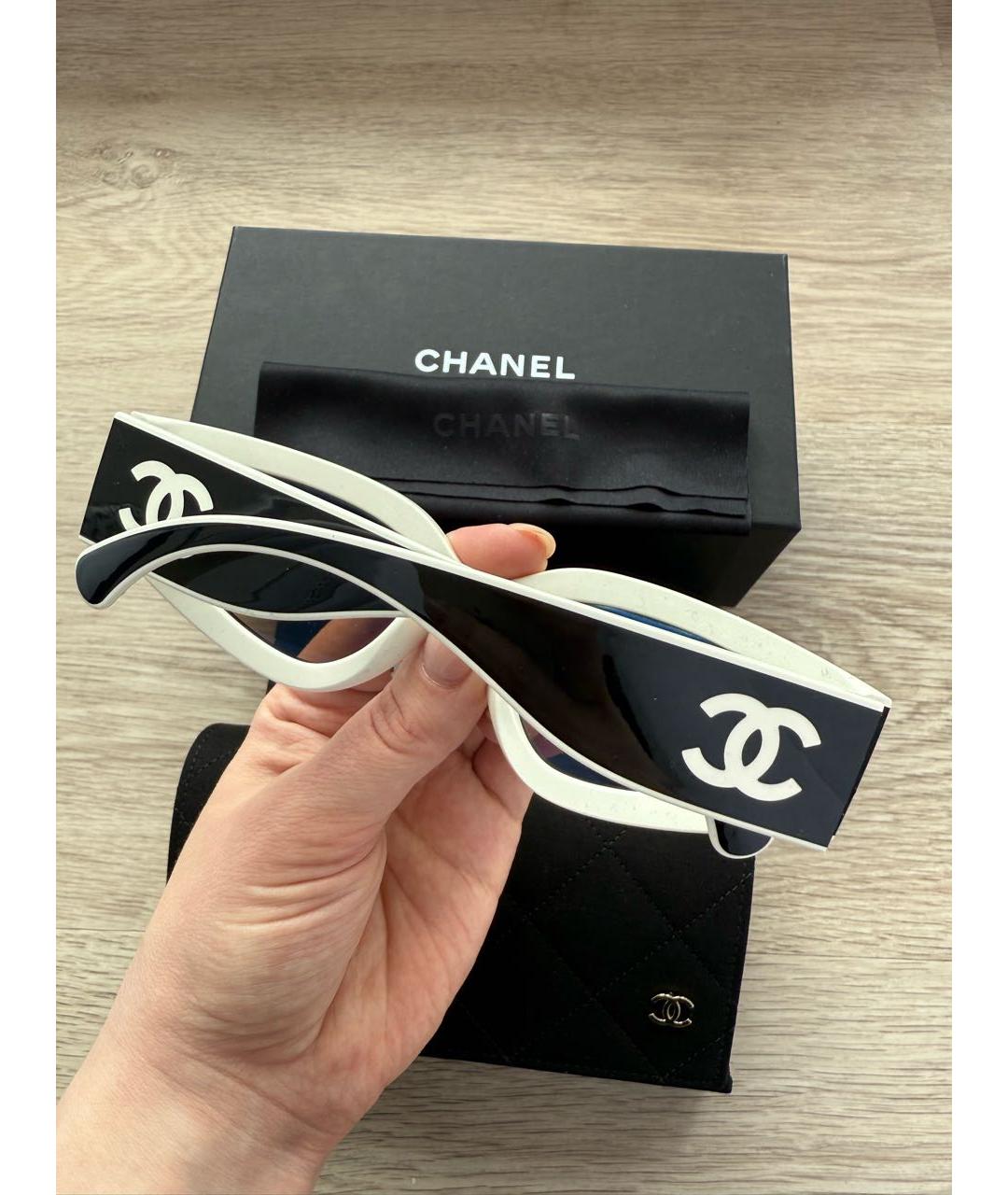 CHANEL Черные пластиковые солнцезащитные очки, фото 5