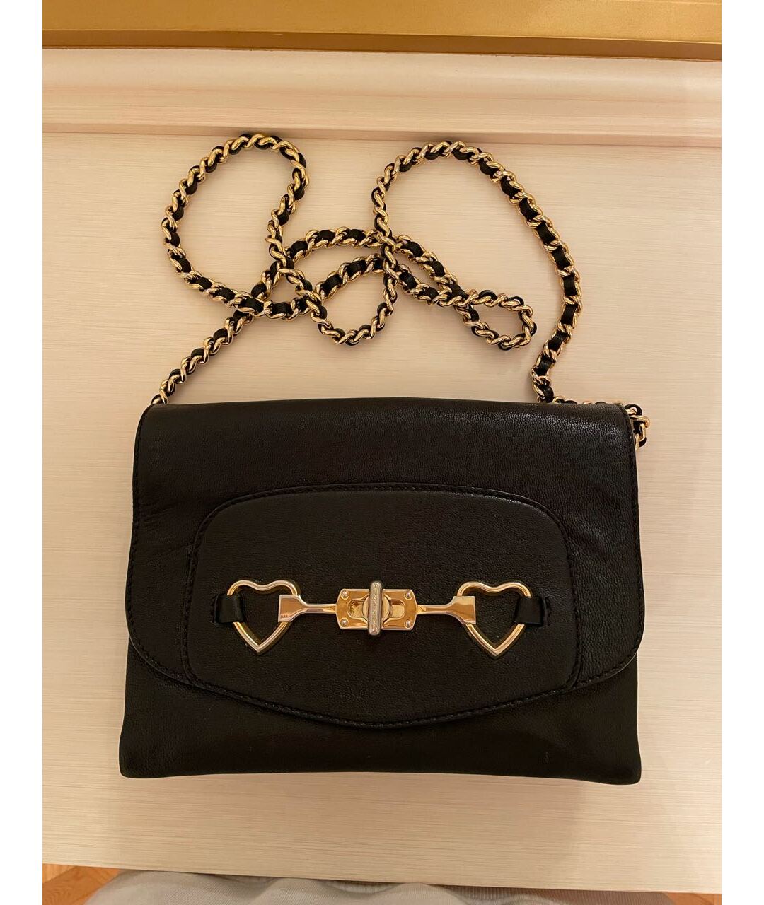 MOSCHINO Черная кожаная сумка тоут, фото 9