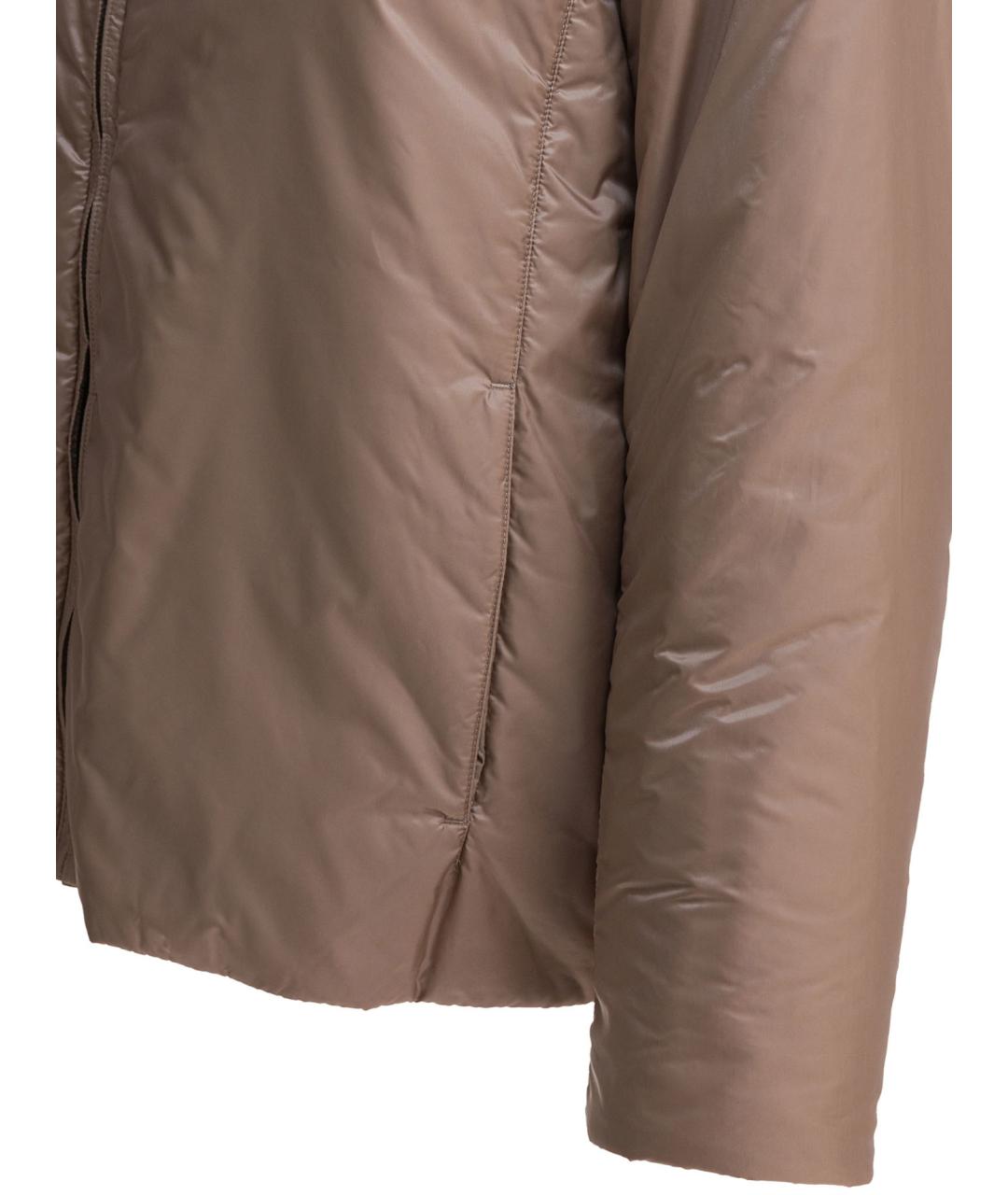 MAX MARA Коричневая полиэстеровая куртка, фото 4