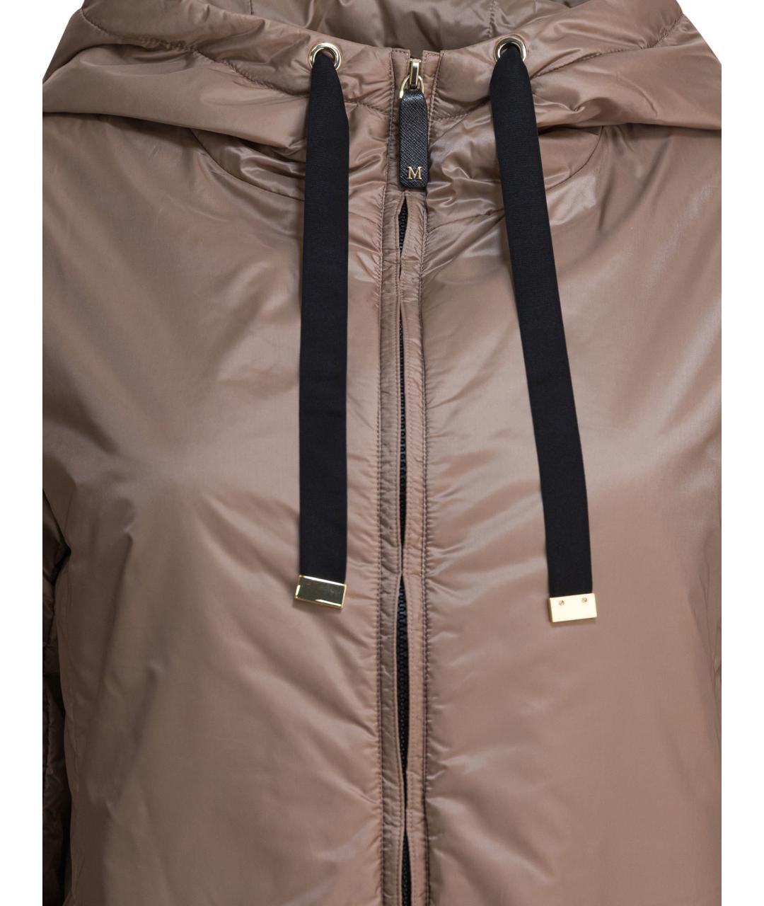 MAX MARA Коричневая полиэстеровая куртка, фото 3