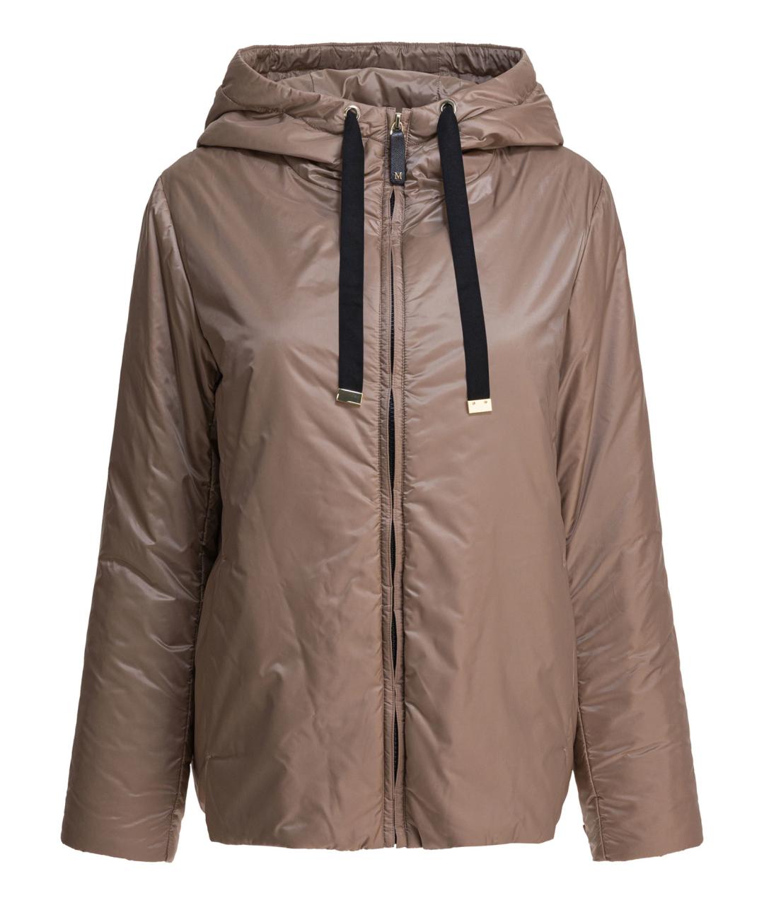 MAX MARA Коричневая полиэстеровая куртка, фото 1