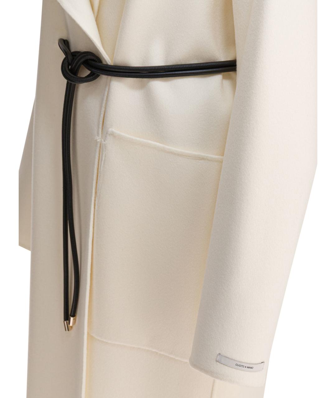 SPORTMAX Бежевое шерстяное пальто, фото 4