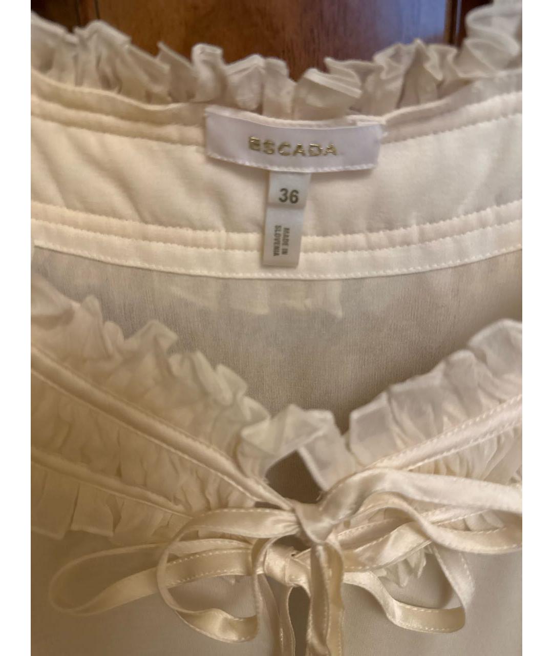 ESCADA Белая шелковая блузы, фото 3