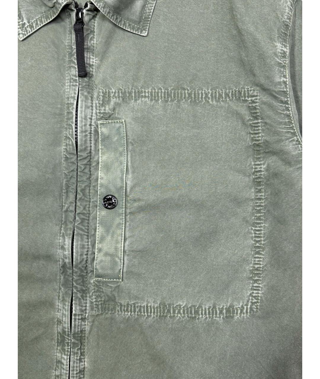 STONE ISLAND Хаки хлопковая куртка, фото 7