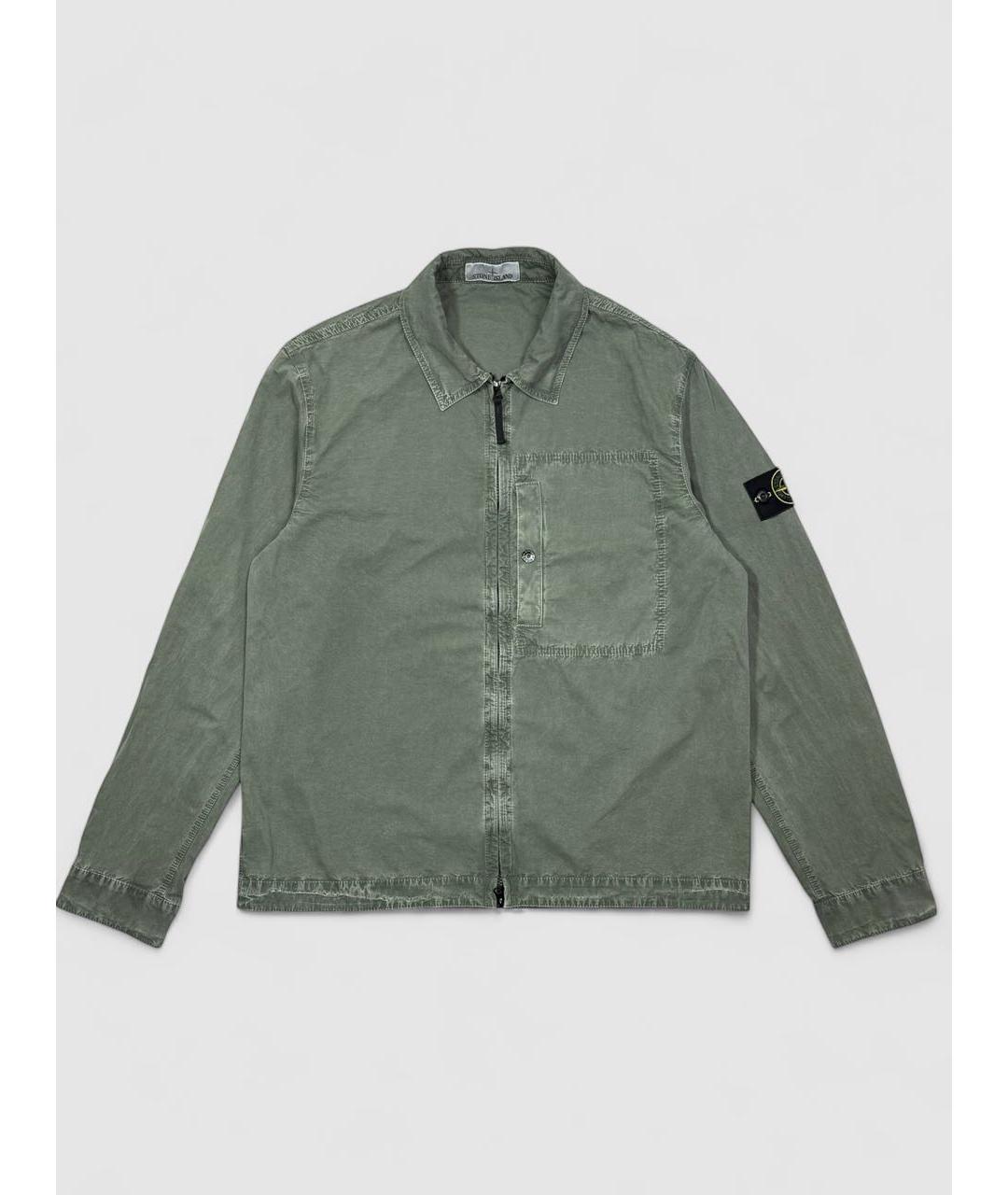 STONE ISLAND Хаки хлопковая куртка, фото 4