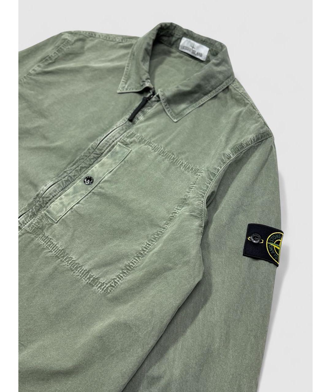 STONE ISLAND Хаки хлопковая куртка, фото 3