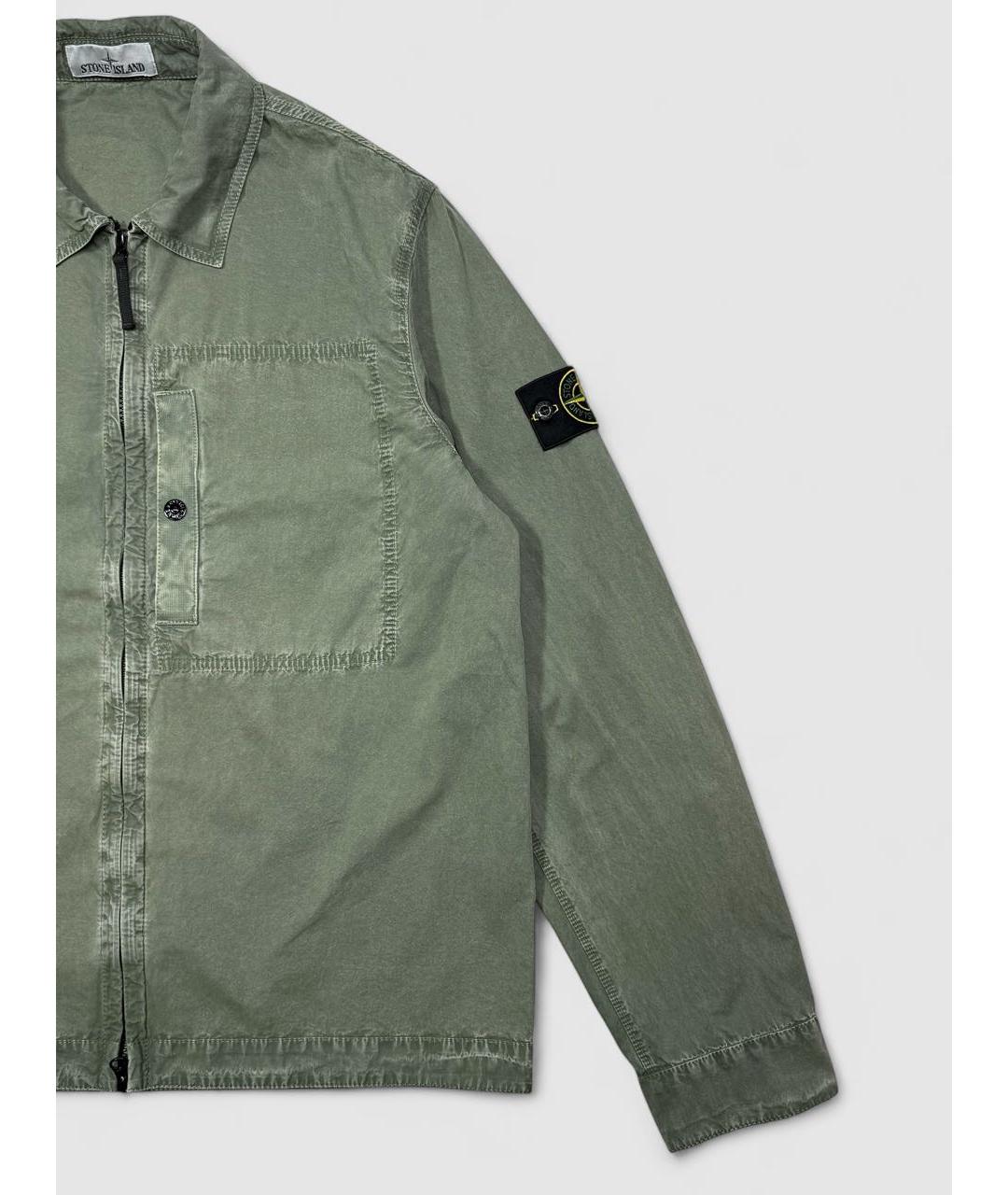 STONE ISLAND Хаки хлопковая куртка, фото 6