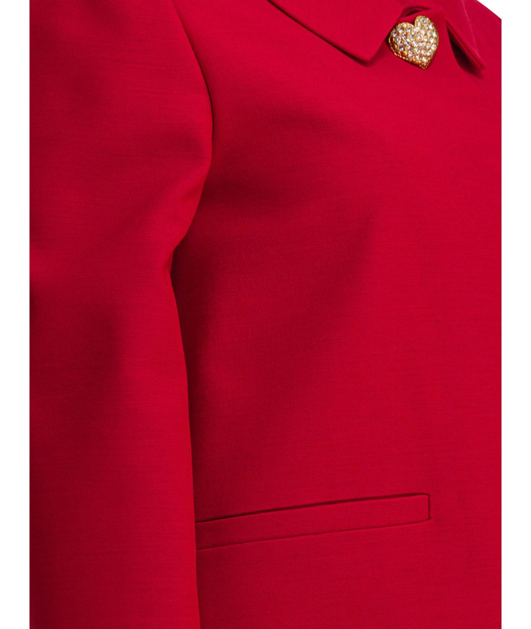 VALENTINO Красное шерстяное пальто, фото 4