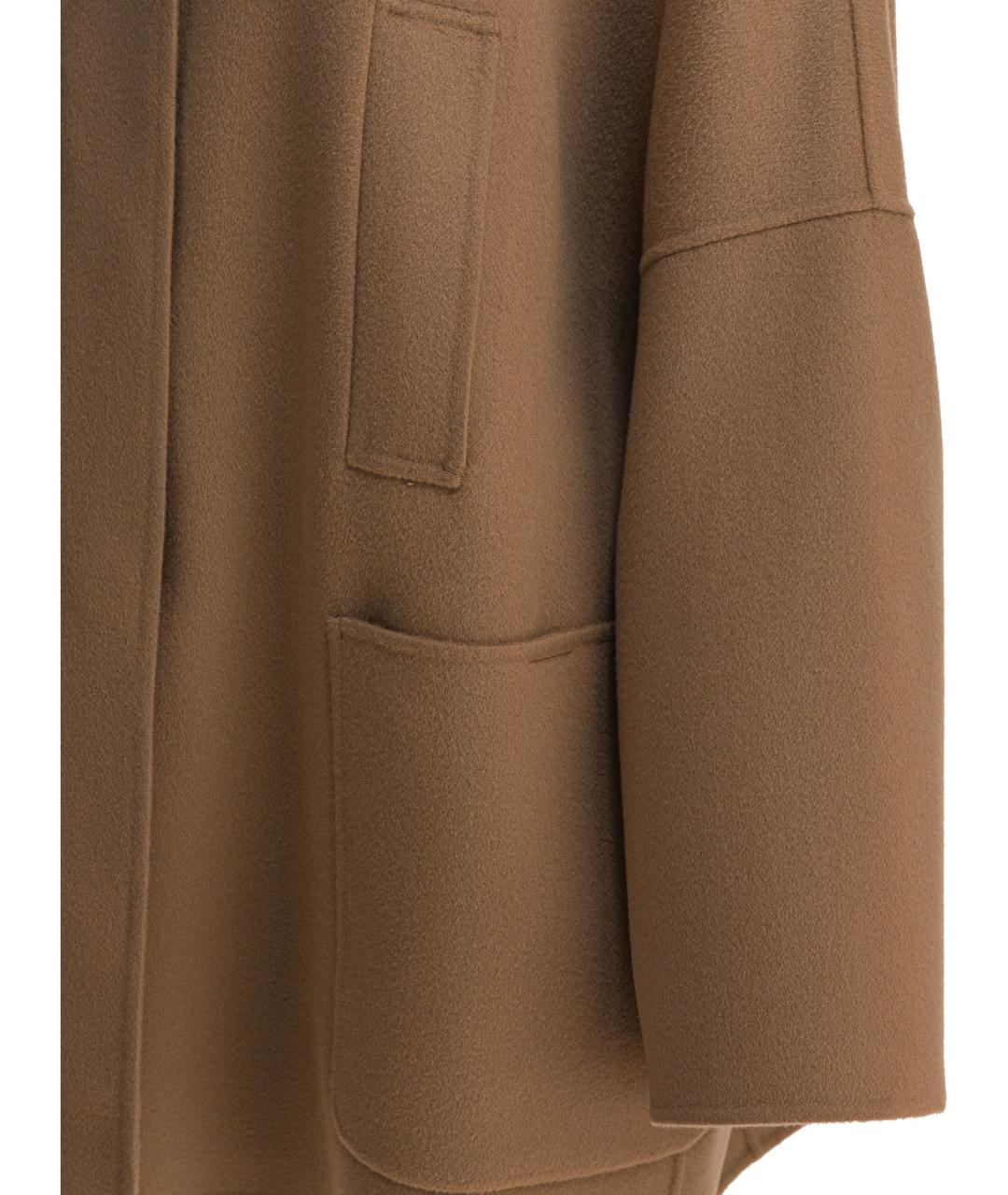 'S MAX MARA Коричневое шерстяное пальто, фото 4