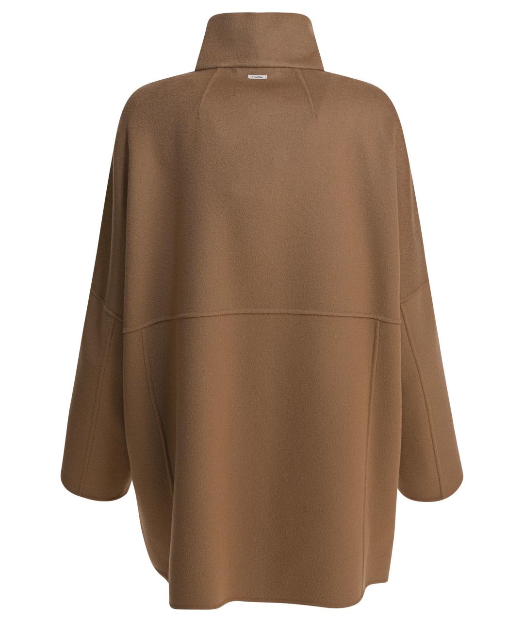 'S MAX MARA Коричневое шерстяное пальто, фото 2