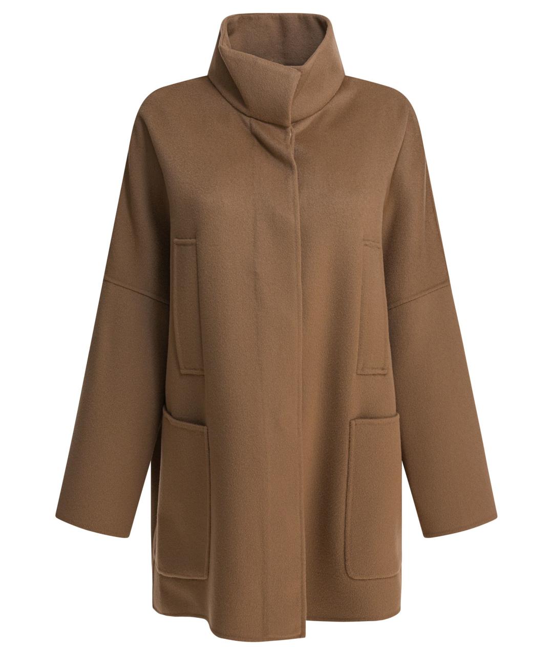 'S MAX MARA Коричневое шерстяное пальто, фото 1