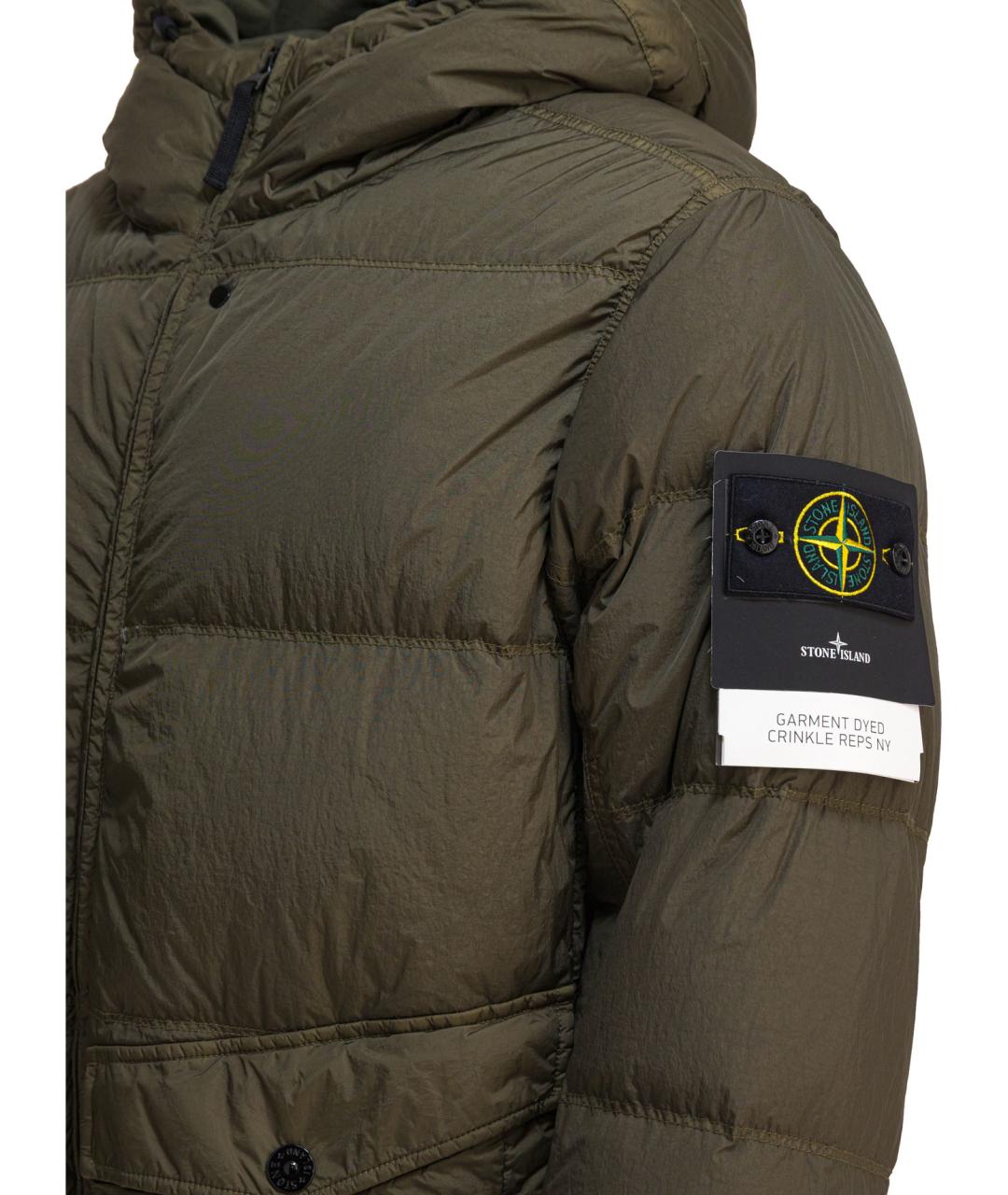 STONE ISLAND Зеленая полиамидовая куртка, фото 4