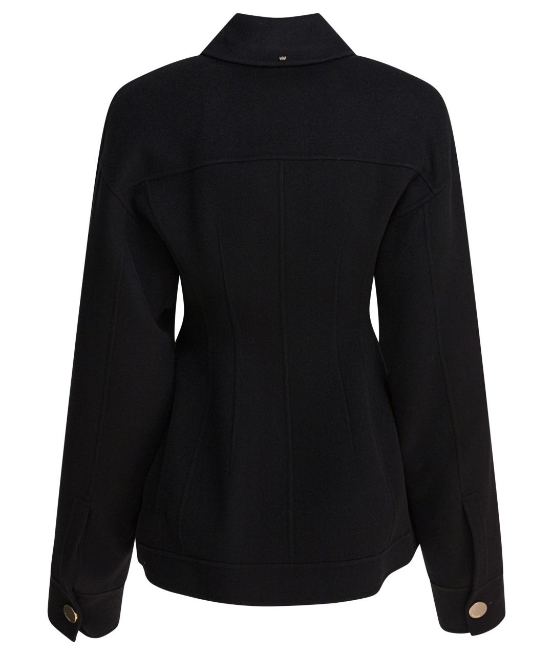 SPORTMAX Черное шерстяное пальто, фото 2