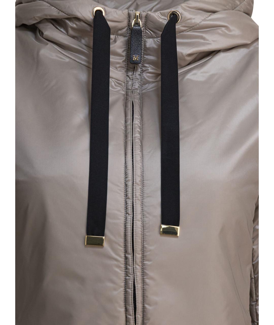 MAX MARA Бежевая полиэстеровая куртка, фото 3