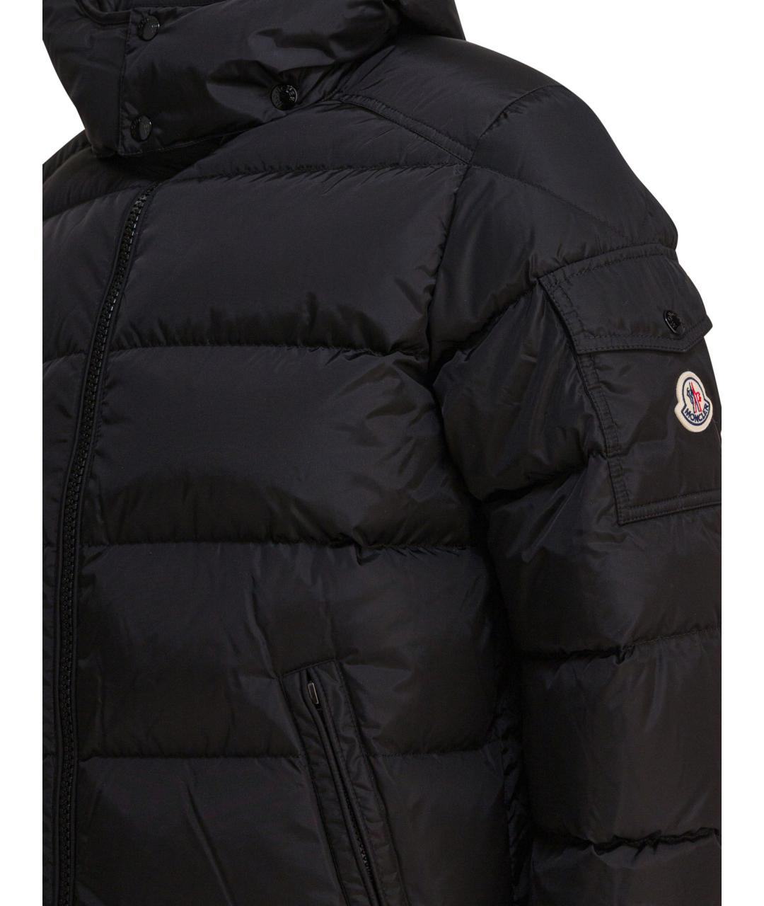 MONCLER Черная полиамидовая куртка, фото 4