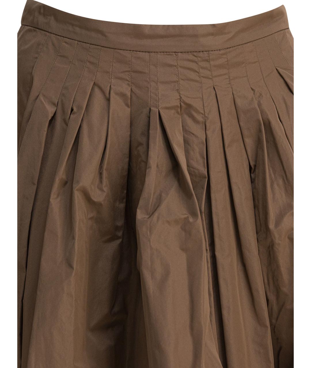 'S MAX MARA Коричневая полиэстеровая юбка миди, фото 2