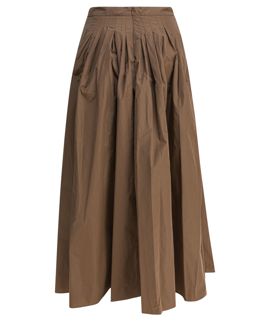 'S MAX MARA Коричневая полиэстеровая юбка миди, фото 4