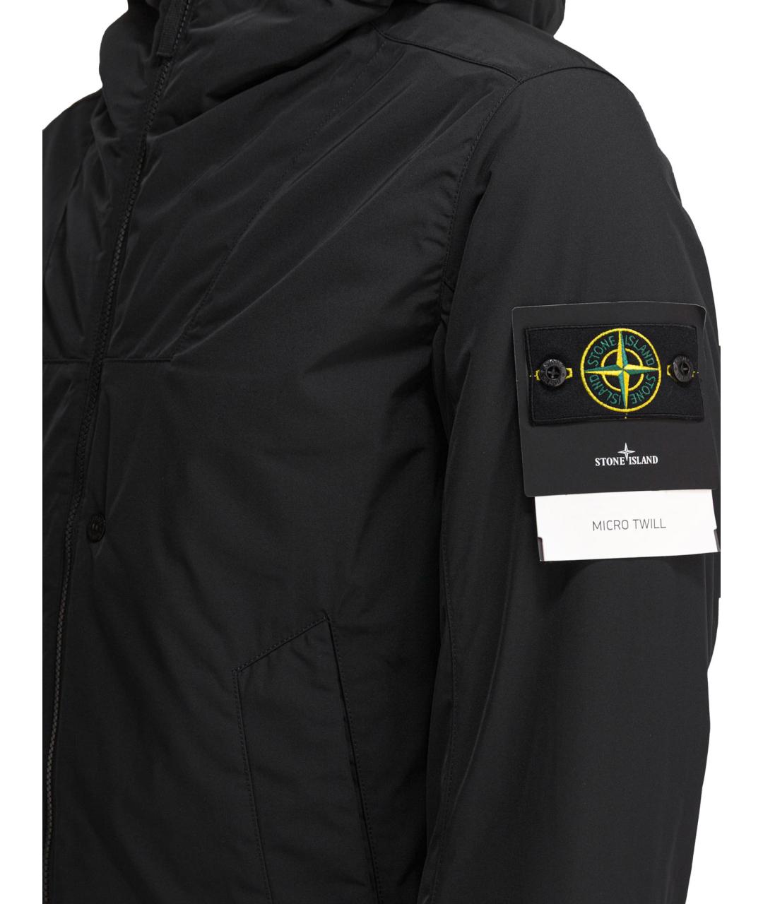 STONE ISLAND Черная полиэстеровая куртка, фото 4