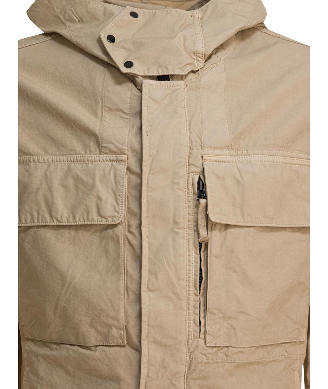 STONE ISLAND Бежевая хлопковая куртка, фото 3